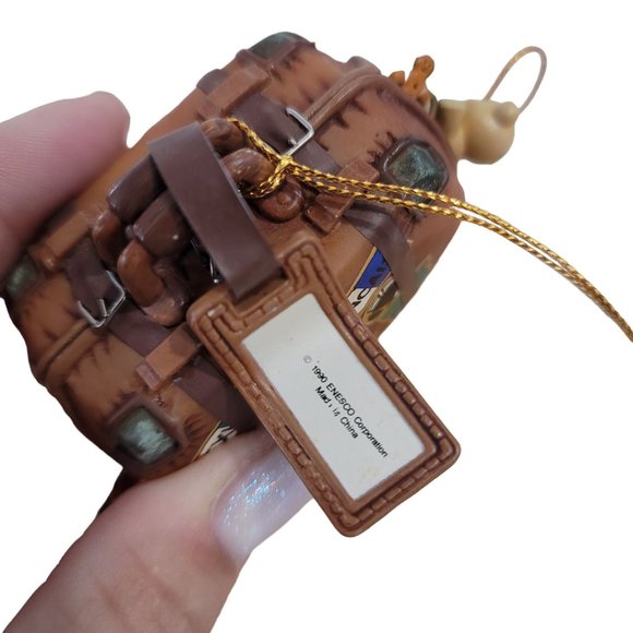 Enesco Artplas "Santas Suitcase" christmas Ornament 1990 RARE no box collectible - Picture 6 of 11